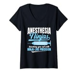 Womens Anesthesia Ninjas Certified Registered Nurse Anesthetist V-Neck T-Shirt