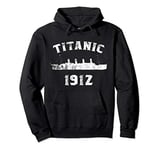 Titanic Ship 1912 Atlantic Ocean Sink Sea Disaster Drawing Pullover Hoodie