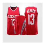 Harden#12 Rockets basketball jersey adult red, basketball gym T-shirt vest V-neck sleeveless sports top and shorts suit, fabric (S~4XL)-XXXL