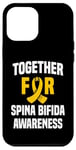 Coque pour iPhone 14 Pro Max Ruban jaune « Together For Spina Bifida Awareness Wear »