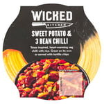 Wicked Kitchen Ready to Eat Meals, Sweet Potato & Three Bean Chili 300g Pot, Microwavable, Plant-Based, Dairy-Free, Instant Meal