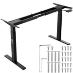 VEVOR Cadre de bureau électrique sur pied double moteur réglable 70-117 cm noir