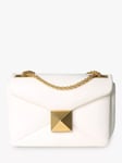 Pre-loved Valentino One Stud Leather Cross Body Bag, Neutral