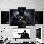TOPRUN Picture prints on canvas 5 pieces paintings modern Framed artwork Photo Home Decoration 5 panel Tom Clancy's Rainbow Six Siege Wall art 150 x 80 cm