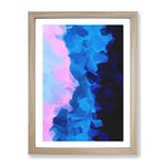 Force Of The Elements Abstract Framed Print for Living Room Bedroom Home Office Décor, Wall Art Picture Ready to Hang, Oak A4 Frame (34 x 25 cm)