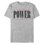 Marvel Avengers Classic-Power Script Organic Short Sleeve T-Shirt, Melange Grey, M