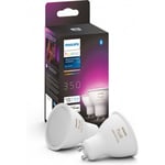 Philips Hue -LED-smartlampe multipak, BT, white and color ambiance, GU10, 2-pakke