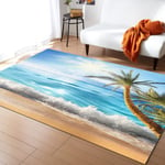 (12-50x80cm 20x23 tuumaa)Sea Wave Painettu matto Koti Olohuone Matto Makuuhuone Sängyn puolella sisustusmatto Eteinen matto Liukumaton Keittiö Kylpyhuone Lattiamatto