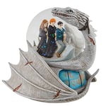 Enesco Harry Potter, Ron and Hermoine Riding Ukranian Ironbelly Dragon Water Ball 14 cm Multicolore