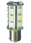 12V BA15s rundtlysende 2,5W 15 SMD5050 led pære, varmhvit