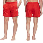 adidas Originals Men's Lush Red 3-Stripes Swim Shorts Size UK M 34" Waist FM9876