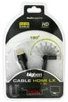 Cable Hdmi Gaming 180° 1.3c Lx 2 Metres Renforcé Full Hd