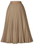 GRACE KARIN Vintage Jupe Femme Mi Longue Plissée pour Soirée Mariée Elegant M cl2473-19/Kaki