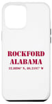 Coque pour iPhone 12 Pro Max Rockford Alabama Coordonnées Souvenir