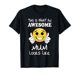 Best gift for mummy from daughter or son emojicon tee shirt