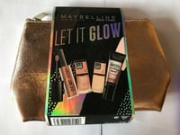 maybelline let it glow set strobing liquid varnish lip lacquer illuminating bag