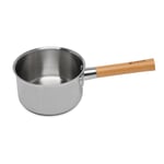 Casserole tout inox manche bois Natural'Inox 16 cm Mathon