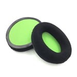 Earpads Coussinets de Rechange Coussinets d'oreille Oreillette de Remplacement Coussins en Mousse pour Casque Sennheiser HD280 PRO HD280PRO Accessoires Cache-oreilles en flanelle, Noir Vert