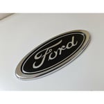 Ford Black Oval 150mm X 60mm Emblem Badge Fram och Bak Bagageutrymme Focus Mondeo Transit