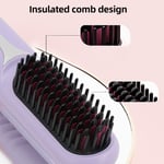 Hair Straightening Brush Fast Heating Type C Rechargeable Heated Wireless Hair