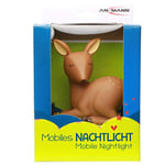ANSMANN Veilleuse LED "Biche" – Veilleuse bébé à la lumière douce avec capteur tactile et minuterie – Mini lampe de chevet pour aider les petits bouts de choux à s'endormir