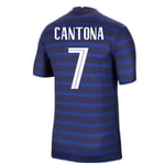 2020-2021 France Home Football Soccer T-Shirt (Eric Cantona 7)