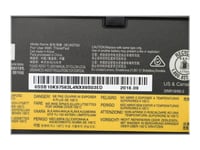 Lenovo - Batteri Til Bærbar Pc - Litiumion - 6-Cellers - 4400 Mah - 48 Wh - Fru - For Thinkpad A485 20Mu, 20Mv  T470 20Hd, 20He, 20Jm, 20Jn  T480 20L5, 20L6