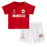 FIFA Unisex Kinder Official World Cup 2022 Tee & Short Set, Toddlers, Morocco, Team Colours, Age 2, Red, Small