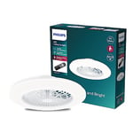 Ventilateur de plafond et plafonnier LED Philips Amigo, 20W+40W, diamètre 49cm, rond, avec télécommande, blanc