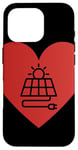 Coque pour iPhone 16 Pro Panneau Solaire En Forme De Coeur Symbole De L'amour