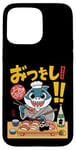 Coque pour iPhone 15 Pro Max Shark Mangeant des sushis japonais Kawaii Ramen Anime