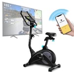 Vélo d'appartement Tour FIT de Bluefin Fitness | Vélo d'exercice à domicile | Capteur fréquence cardiaque | Compatible Kinomap | Vélo d'intérieur | Ecran LCD | Vélo d'exercice à résistance magnétique