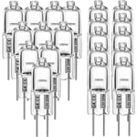 G4 halogenlampor 20W 12V - Varmvita - 20 Pack 20W