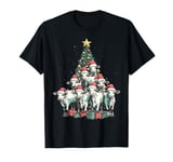 Cows Christmas Tree Funny Farmer Farm Animals Lovers Xmas T-Shirt