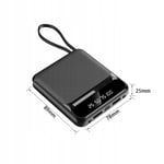 Chargeur Portable,Batterie Externe Noire 30000mah Iop733