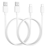 Câble Chargeur Iphone 1M Lot De 2[Certifiés Mfi], Cable Usb Vers Lightning Cable Iphone Charge Rapide Fil Chargeur Iphone Cordon Iphone Pour Iphone 14 13 12 11 Pro Max Xs Xr X 8 7 6 5, Ipad