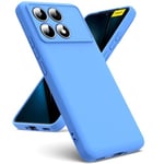 Oududianzi - Coque Compatible avec Xiaomi Poco F6 Pro 5G, [Coque Silicone Liquide] [Intérieur Microfibre] Souple Étuis en Caoutchouc Housse Antichoc Protection Bumper Coque Poco F6 Pro 5G - Bleu Ciel