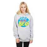 Saved By The Bell Women's Logo Hoodie, Grey (Heather Grey HGY), 10 (Size:Small)