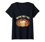 Womens Hello Y'al Bavaria Welcome Beer V-Neck T-Shirt