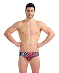 arena Homme Men's Swim Briefs Marbled Slip de bain, Navy-red Multi, 54 EU