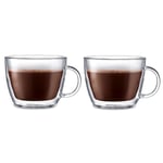 Bodum - 10608-10 - Bistro - Set 2 Tasses à Café Latte Double Paroi avec Anse - 45 cl