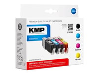 KMP MULTIPACK C107XV - Pack de 4 - à rendement élevé - noir, jaune, cyan, magenta - compatible - cartouche d'encre (alternative pour : Canon 0331C001, Canon 0332C001, Canon 0333C001, Canon 0334C001, Canon CLI-571BKXL, Canon CLI-571CXL, Canon CLI-571MX