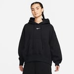 Nike Hettegenser Nsw Phoenix Fleece - Sort/hvit Dame, størrelse Small