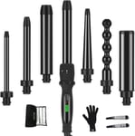 7 In1 Curling Wand Iron, PARWIN PRO BEAUTY Hair Curling Wands for Long Short 7