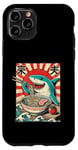 Coque pour iPhone 11 Pro Shark Ramen Anime japonais drôle graphique kawaii requin