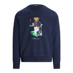 Ralph Lauren Polo Bear Double Knit Genser Herre Navy  S