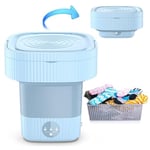 Mini Machine à Laver, Cuve à Linge Pliable de 10L Portable, Petite machine à laver pour les vêtements de bébé, les sous-vêtements ou les petits articles, Dortoir, Camping, VR Travel Laundry, Bleu