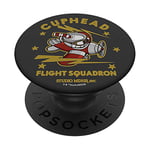 Cuphead Flight Squadron Cuphead Soaring Through The Stars PopSockets PopGrip - Support et Grip pour Smartphone/Tablette avec un Top Interchangeable