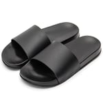 Mens Womens Slippers Simple Shoes Non-Slip Bathroom Slippers Couple Men And Women Platform Indoor Slippers Black And White Slippers-Black_10