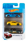 Hot Wheels Coffret 3 véhicules, jouet pour enfant de petites voitures miniatures, modèle aléatoire, K5904